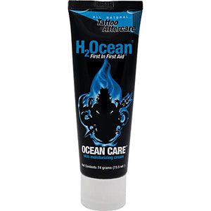 H2Ocean Ocean Care Tattoo Aftercare Lotion - Tattoo Moisturizing Cream for Tattoo Care - Hydrating Professional Tattoo Brightener for Aftercare - 2.5 oz