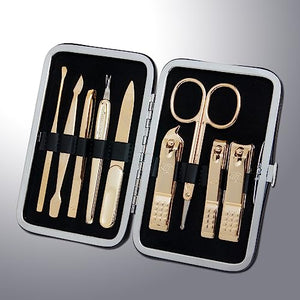 Korean Nail Clipper! World No. 1 Three Seven (777) Travel Manicure Grooming Kit Nail Clipper Set (9 PCs, 343BEXG), Made in Korea, Since 1975