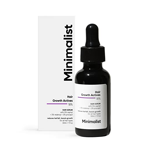 Minimalist Hair Density Serum 18% | Hair Fall & Hair Loss Control | Strenghtens Hair Follicle for New Hair Cycle | With Procapil, Capixyl, Redensyl, Anagain & Baicapil For For Men & Women | 30 ml
