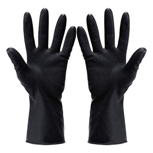 VOVCIG Hair Dye Gloves, Professional Hair Coloring Accessories Dye Gloves Reusable for Hair Salon Hair Dyeing, 2pcs(1 Left+1 Right), Black