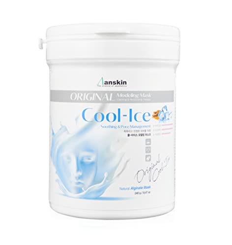 Anskin Modeling Mask Powder Pack Cool Ice for Soothing and Pore Management, 240g