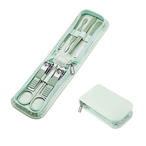 7 Pcs Manicure Set Stainless Steel Nail Clippers, Beauty Tool Portable Set Professional Grooming Kits Nail clippers Tools, Zipper Portable Travel Pack for men and women