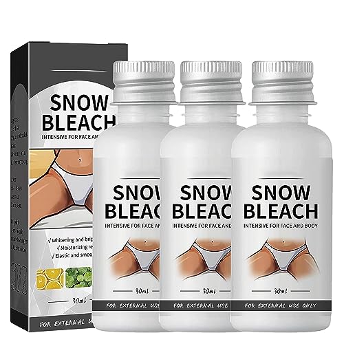 Plymun 3Pcs Snow Bleach Cream for Private Part, Intimate Areas-Underarm, Neck, Armpit, Knees, Elbows, Dark Spot Remover Cream, Skin Lightening Bleaching Cream for Face and Body