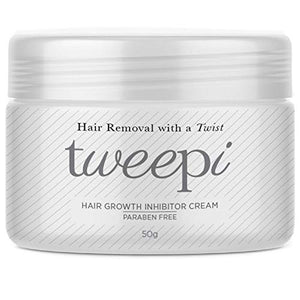 Tweepi Permanent Hair Removal Cream - Hair Growth Inhibitor for Men & Women - Permanent Body & Face Hair Removal - Modern Day Ant Egg Cream Alternative - Made in The UK - 50gm