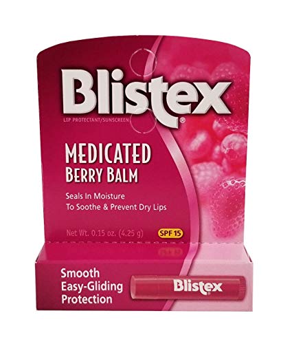 Blistex Medicated Lip Balm, Spf 15, Berry, .15-Ounce Tubes (Pack of 3)