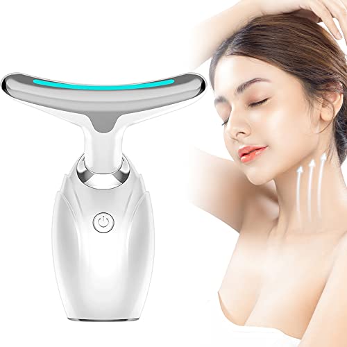 Chinoxia Face Neck Massager, 3 in 1 Anti-Aging Double Chin Reducer Machine for & Lifting and Reducing Wrinkles with Green Blue Red Light 4.66 Ounce