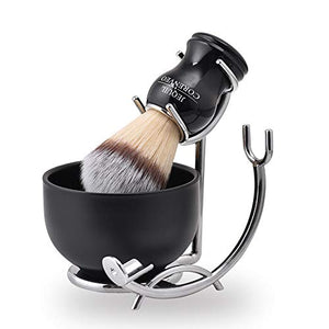 Deluxe Shaving Kit for Men, 3 in 1 Shaving Set Includes Shaving Brush, Shaving Bowl, Razor & Brush Holder