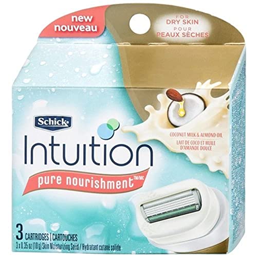 Schick Intuition Pure Nourishment Coconut Razor Refill 3 Cartridges