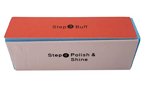 4 Way Nail Buffer Block 4 Steps Sanding Polisher Washable Files Nails Art Pedicure Manicure Emery Buffing Professional Care Salon Grade Tool by DreamCut