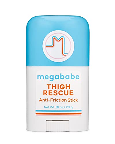 Megababe Thigh Rescue Anti-Chafe Stick Travel Size | Prevents Skin Chafe & Irritation | Thighs, arms, bra-lines & more | 0.81 oz