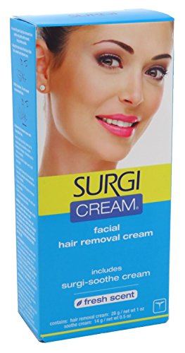 Surgi Cream Hair Remover Face 1 Ounce Fresh Scent (29ml) (3 Pack)