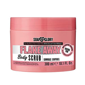 Soap & Glory Original Pink Flake Away Exfoliating Body Scrub - Smoothing & Buffing Body Scrub - Floral Scented Body Polish - Shea Butter, Sea Salt & Sweet Almond Oil Sugar Body Scrub (300ml)