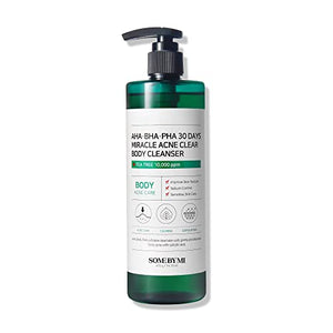 SOME BY MI AHA BHA PHA 30 Days Miracle Acne Clear Body Cleanser - 13.5Oz, 400ml - Daily Body Wash for Acne Prone Skin - Mild Exfoliating Effect, Deep Cleanses Sebum and Dead Cells - Korean Skin Care