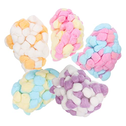 Sewroro 500pcs Colored Cotton Balls Small Pom Poms Degreasing Cotton Ball for Face Cleansing and Makeup Removal Home Use
