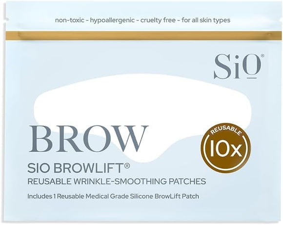 SiO Beauty BrowLift Forehead Anti-Wrinkle Patch - Rapid Overnight Reusable Silicone Patch to Reduce Furrows, Expression Lines, and Creases
