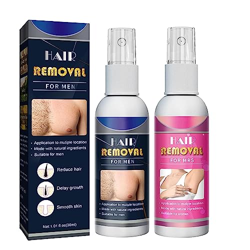 2023 New Semi-Permanent Hair Removal Spray, 50ML Natural Permanent Painless Effectively Remove Unwanted Hair, Stop Hair Growth Inhibitor Remover, Permanent Hair Removal Spray for Men and Women (2pcs)