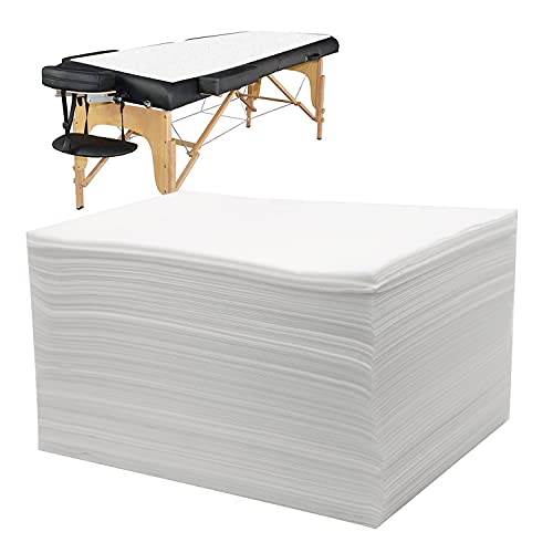 Bozikey 100PCS Massage Table Sheets, Disposable Bed Sheets for Massage Table, Spa Bed Covers for Esthetician, Tattoo, Waxing, Lash Bed, Salon Table, Non-Woven Fabric 71