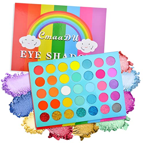 Cevioce Kids Makeup Eyeshadow Palette,35 Colors Makeup Kit for Girl,Highly Pigmented Makeup Palette Eye Makeup Kits,Glitter Eye Shadow,Matte Shimmer Metallic Kids Eye Makeup,Full Face Make Up Gift Kit for Kids Girls