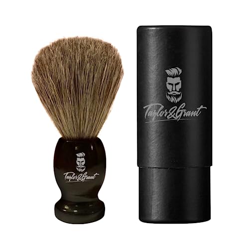 Luxury Shaving Brush. Taylor & Grant's Premium Shaving Brush. Premium Badger Hair Bristles for a Smooth Shave. Elevate Your Grooming Routine & Experience the Perfect Shave Every Time