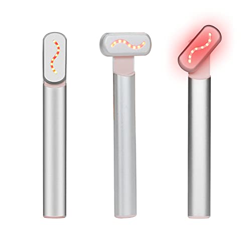 4-in-1 Facial Wand | Red Light Therapy for Face and Neck | Skin Tightening Wand | Face Massager | Facial Wand