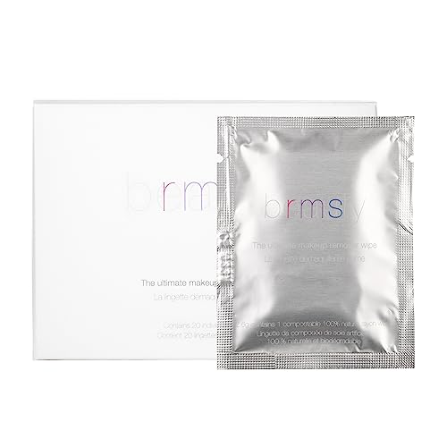 RMS Beauty The Ultimate Makeup Remover Wipes - Gentle Facial Cleansing Cloths with Moisturizing Organic Coconut Oil on Cotton Wipes, Cleanse Without Irritation & Safe Near Delicate Eye Area (20 Count)