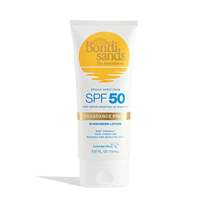 Bondi Sands Fragrance Free Sunscreen Body Lotion SPF 50 | Hydrating Broad Spectrum Protection, Sheer, Water Resistant, Reef Friendly* | 5.07 Oz/150 mL