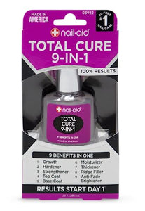 Nail-Aid Total Cure 9 in 1 Treatment., Clear, 0.51 Fl Oz