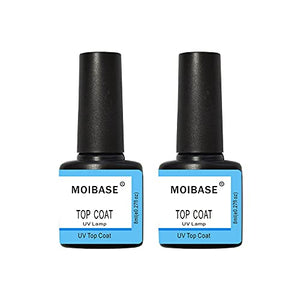 MOIBASE 16ml Top Coat Set Gel Polish Soak Off UV LED No Wipe Top Coat Nail Gel Polish Manicure Varnish DIY Starter Set D077