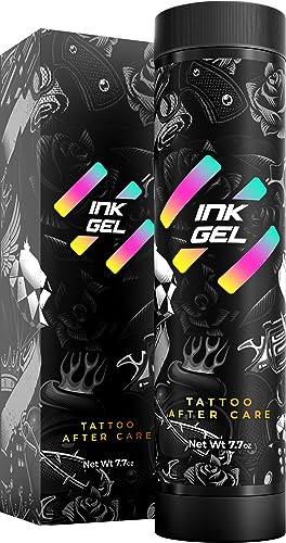 Ink Gel Tattoo Aftercare - Tattoo Balm for Brightening, Enhancing, Preserving Tattoo Lotion, Easy Applicator Tattoo Cream Stick (7.7 oz)