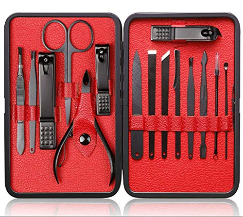 HPACK.KV Nail Clippers Sets Stainless Steel Nail Cutter Pedicure Kit Nail File Sharp Nail Scissors and Clipper Manicure Pedicure Kit Fingernails & Toenails with Portable stylish case