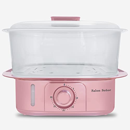 Salon Señor Pink Towel Steamer,Hot Towel Steamer Machine Holds 24 Mini Wet Towels?Towel Warmer Steamer with Quickly Heating in 5 Mins?Auto Off Timer Spa Towel Steamer for Facial/Salon/Massage Stone