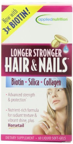 Applied Nutrition Longer, Stronger Hair and Nails 60-Count (Pack of 3)