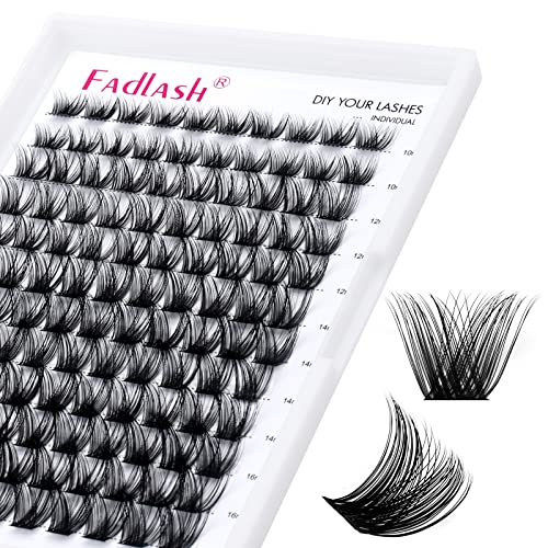 Lash Clusters 10-16mm 120pcs Individual Lashes Cluster Mixed Tray D Curl Lash Clusters DIY Eyelash Extensions Individual Cluster Lashes DIY Lash Extension Kit Home (F10-0.07D, 10-16mm)