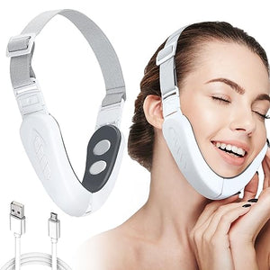 Double Chin Reducer Machine, Electric V-Face Shaping Eliminator, 6 Modes and 12 Intensity Levels Face Lift Device, Intelligent Lifting Firming Saggy Skin Tightening Machine for Women Skin Care