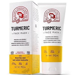Turmeric Face Mask, Aztec Clay Mask, Brightening Facial Treatments, 100% Organic Face Mask, Clay Mask for Face, Reduce Acne & Dark Spots, Betty Rose's Botanicals Skin Care