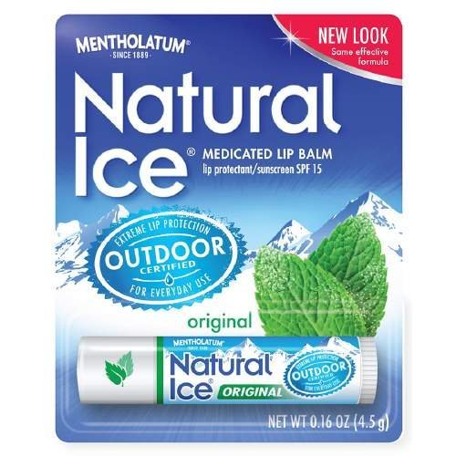 Mentholatum Natural Ice Lip Balm Original SPF 15 1 Each ( Packs of 6)