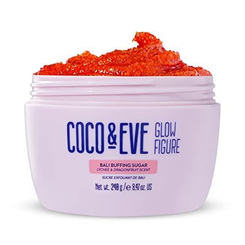 Coco and Eve Glow Figure Bali Buffing Sugar - Exfoliating Body Scrub for Women | Coconut Sugar Scrub (8.5 oz)