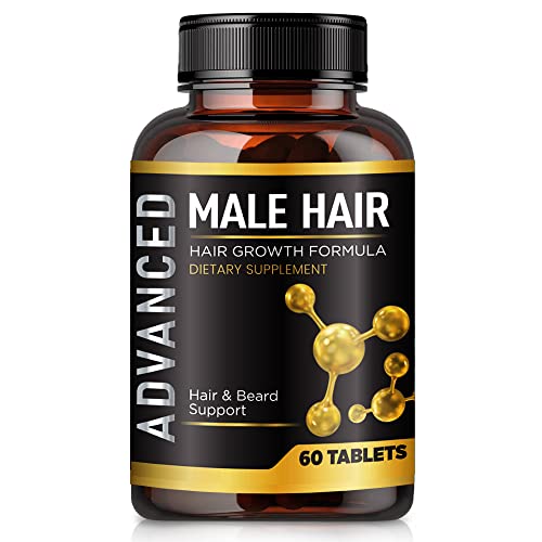 Hair Growth Vitamins For Men-Anti Hair Loss Support Vitamins Pills & DHT Blocker For Men.Regrow Hair & Beard Growth Supplement For Thicker Fuller & Stronger Hair. Support Thinning Hair With Biotin.