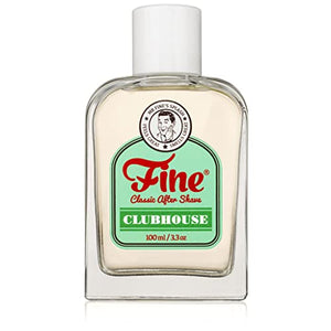 Fine Mr Clubhouse Classic Mens Aftershave -A Splash of Classic Barbershop Aftershave for Modern Men - The Wet Shaver’s Favorite