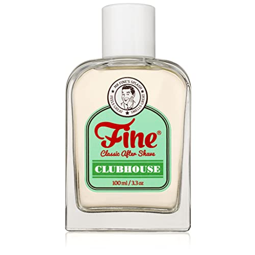 Fine Mr Clubhouse Classic Mens Aftershave -A Splash of Classic Barbershop Aftershave for Modern Men - The Wet Shaver’s Favorite