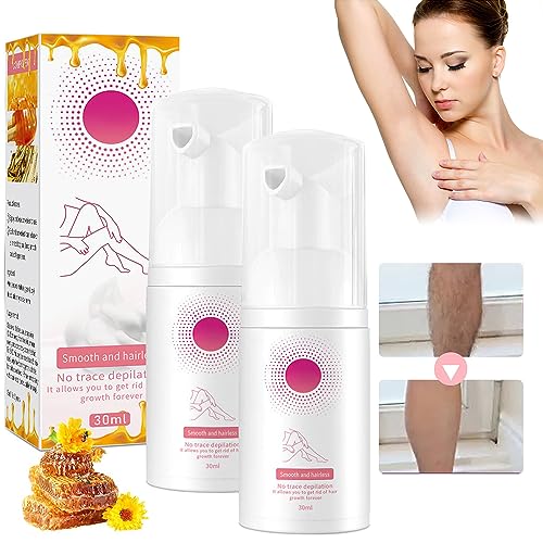Honey Mousse Hair Removal Spray, Beeswax Hair Removal Mousse, Gentle Beeswax Hair Removal Mousse, Hair Removal Spray Gentle(2PCS)