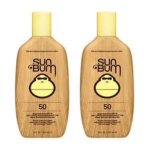 Sun Bum Sun Bum Original Spf 50 Sunscreen Lotion Vegan and Reef Friendly (octinoxate & Oxybenzone Free) Broad Spectrum Moisturizing Uva/uvb Sunscreen With Vitamin E 8 Ounce 2 Pack