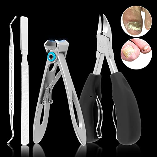 SZCSHOOL Toe Nail Clippers for Thick Toenails, Toenail Clippers for Thick Nails Easy to Hold- Toenail Clippers for Seniors Thick Toenails Labor-Saving, Sharp Nail Clippers for Thick Nails