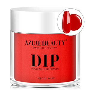 AZUREBEAUTY Dip Powder Bright Orange Red Color 2 Oz/56g, Nail Dipping Powder French Dip Nails Art Starter Manicure Beginner DIY Salon Home Gift, No Need Lamp