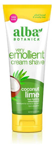 Alba Botanica: Very Emollient Cream Shave Coconut Lime, 8 oz (3 pack)