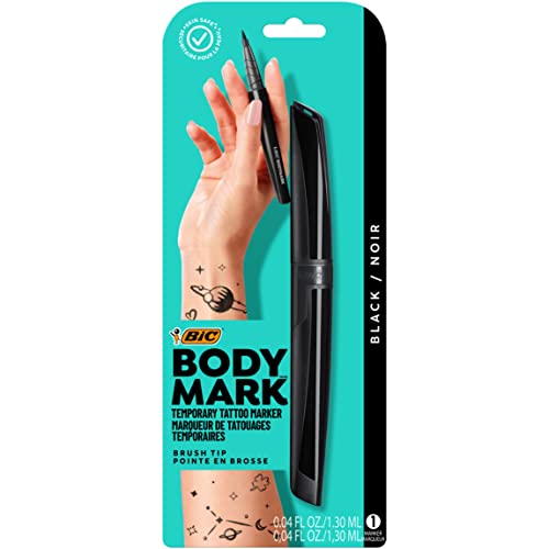 BIC BodyMark Temporary Tattoo Marker, Fine Tip Black