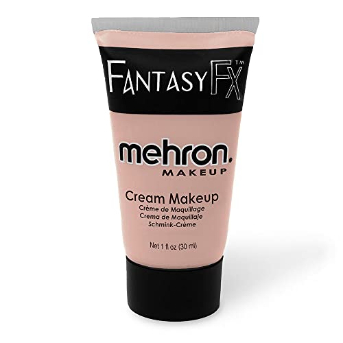 Mehron Makeup Fantasy FX Cream Makeup | Water Based Halloween Makeup | Soft Beige Face Paint & Body Paint For Adults 1 fl oz (30ml) (Soft Beige)