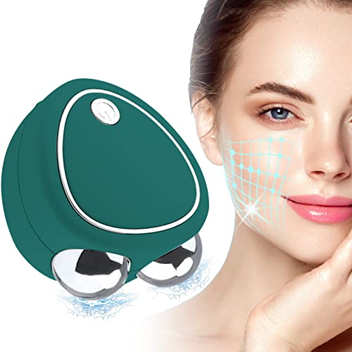 Microcurrent Facial Device, 2023 New Mini Double Chin Reducer Machine, Instant Face Lift & Tighten Skin, Intelligent Face Massager for Anti Aging and Wrinkle Reducer, V-Face Sculpting Tool, Green