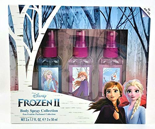 Frozen, Elsa, Anna, Olaf, Disney, Princess, Fragrance, Set, for Kids, Three, Body Sprays, 1.7oz, 50ml, Made in Spain, by Air Val International