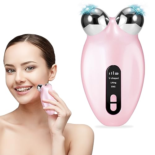 Microcurrent-Facial-Device OUGESH Face-Massager Double Chin Reducer,Portable Lift-Tightening Device for Anti-Aging and Wrinkles-Rejuvenation Sculpting-Toning tool,V shape Microsculpt-Galvanic Gift